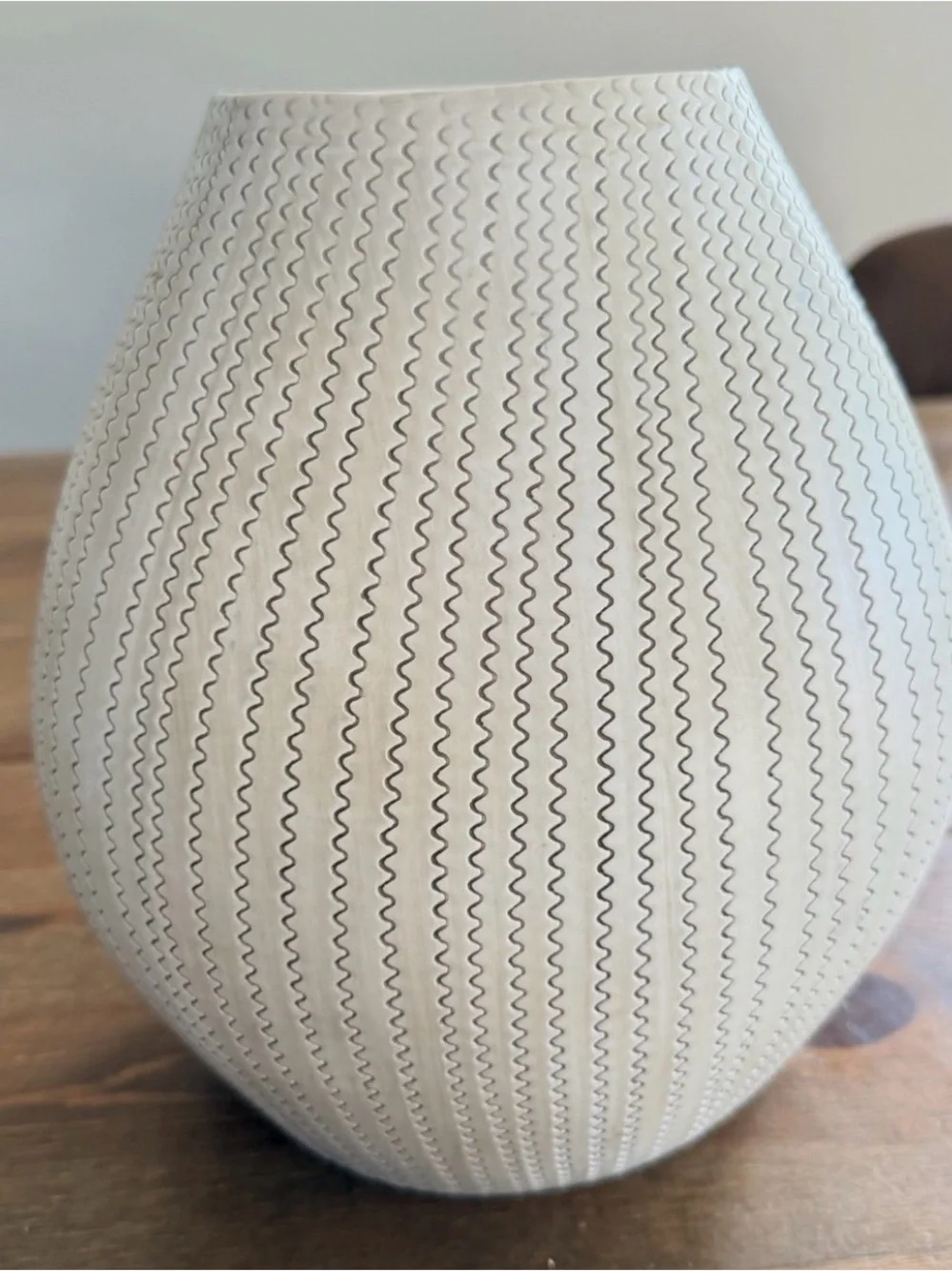 Crate and barrel Artisan Wv relief vase Made In Portugal